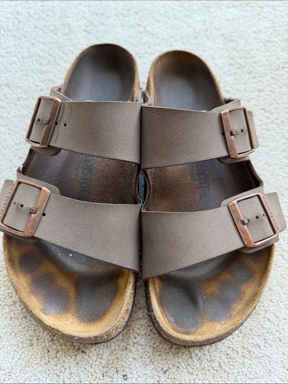 Birkenstock Brown Double-Strap Women's Sandals with Buckles